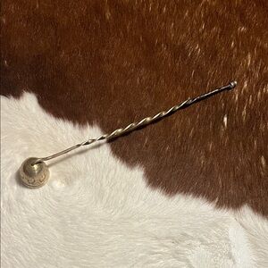 Vintage Twisted Brass Candle Snuffer - 10 inches long